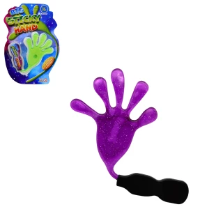 STICKY HAND GLITEER 12.5CM 4 FARBEN SORT.