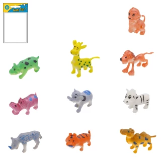 TIERE ZOO HUMORISTISCH 5CM 10 SORTIMENT
