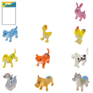TIERE FARM HUMORISTISCH 5CM 10 SORTIMENT