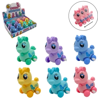 UNICORNO MECCANICA 9CM 6 COLORI ASSORTITI