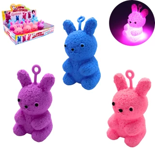 YOYO ANTISTRESS KANINCHEN 7CM MIT LICHT 3 FARBEN SORT.