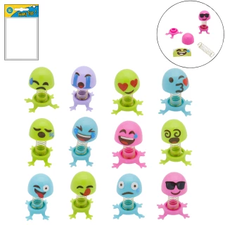 FIGURINE HUMORISTIQUE RESSORT 4CM 12 MODELES ASSORTIS