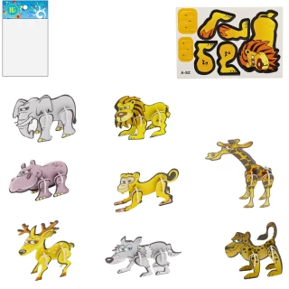 PUZZLE 3D ZOO 8 PEZZI 10.5CM 8 MODELLI ASSORTITI
