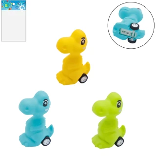 DINOSAUR PULLBACK 7CM 3 ASSORTED COLORS