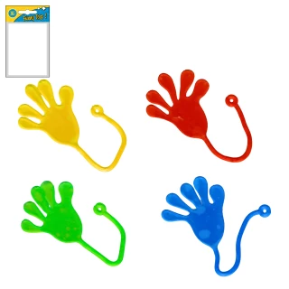 STICKY HAND 9CM 4 FARBEN SORT.