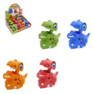 DINOSAURE PRESS & GO 9.5CM 4 COULEURS ASSORTIES