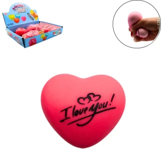 ANTI-STRESS 6.5CM HEART I LOVE YOU PVA