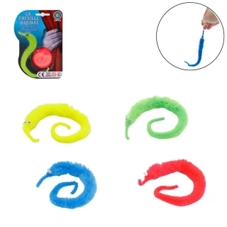 TIERE MAGISCHE RAUPE 20CM 4 FARBEN SORT.