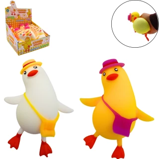 ANIMALE ANATRA ANTISTRESS 16CM 2 COLORI ASSORTITI