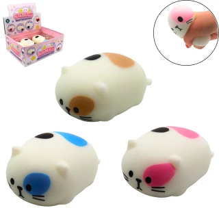 KAWAII KATZE ANTISTRESS 8CM 3 FARBEN SORT.