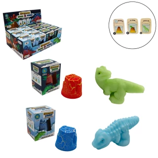 VULCANO IN CRESCITA DINOSAURO 7CM 2 COLORI ASSORTITI