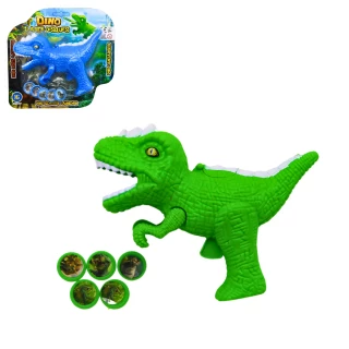DINOSAURE LANCE DISQUE 18CM 2 COULEURS ASSORTIES