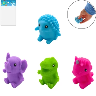 TIERE ANTISTRESS 5CM 4 FARBEN SORT.
