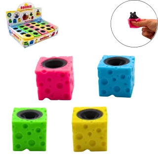 ANIMALE TOPO FORMAGGIO ANTISTRESS 3.5CM 4 COLORI ASSORTITI