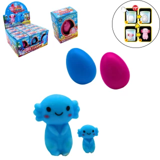OEUF GROSSISSANT SALAMANDRE 6CM 2 COULEURS ASSORTIES