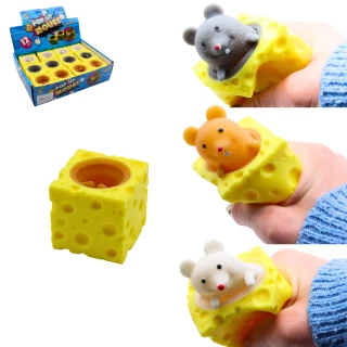 CHEESE MOUSE ANTISTRESS 5CM POP UP 3 ASSORTED COLORS