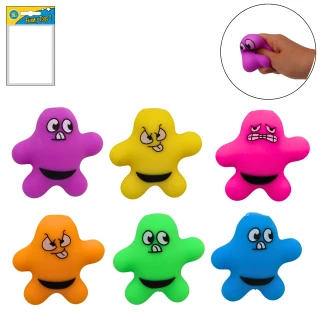 FIGURINE ANTISTRESS 6X6CM 6 COULEURS ASSORTIES