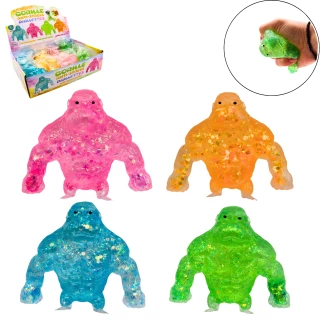 GORILLE ANTISTRESS 10CM 4 COULEURS ASSORTIES