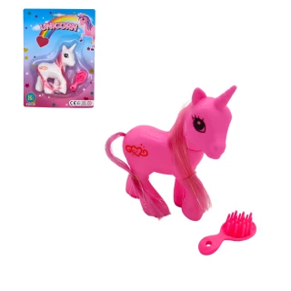 UNICORNO ALLO STILE 10CM + ACCESSORI 3 COLORI ASSORTITI