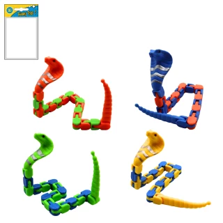 TIERE COBRA GLIEDERSCHLANGE 27CM 4 FARBEN SORT.