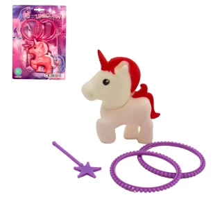 UNICORNO ARTICULATO 10CM + ACCESSORI 3 COLORI ASSORTITI