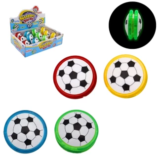 YOYO 6CM FUSSBALL MIT LICHT UND BATTERIEN 4 FARBEN SORT.