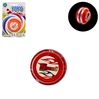 YOYO LUMINEUX 5.5CM AVEC PILES 4 COULEURS ASSORTIES
