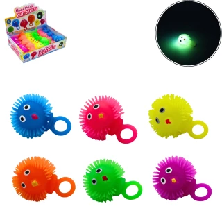 PUFFER VISAGE BAGUE 5.5CM 6 COULEURS ASSORTIES