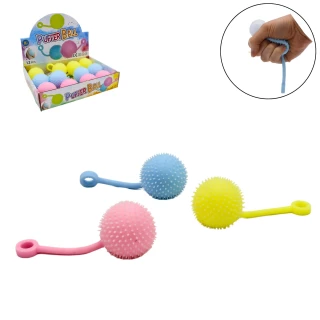 BALLE ANTISTRESS PUFFER YOYO 5.5CM 3 COULEURS ASSORTIES