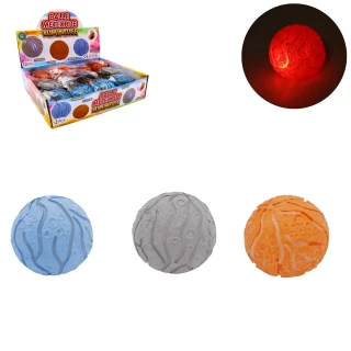 LEUCHTENDE BALL METEORIT 6CM MIT BATTERIEN 3 FARBEN SORT.