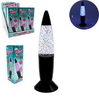 LAMPE GLITTER 18CM MIT LICHT