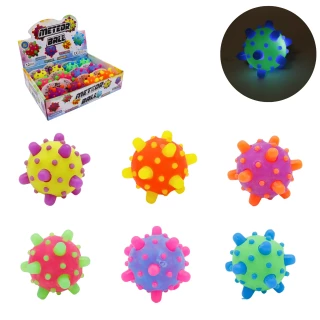 LEUCHTENDE BALL METEORIT 7CM MIT BATTERIEN 6 FARBEN SORT.