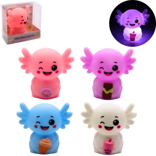 KAWAII NACHLICHT AXOLOTL 8CM 4 SORTIMENT