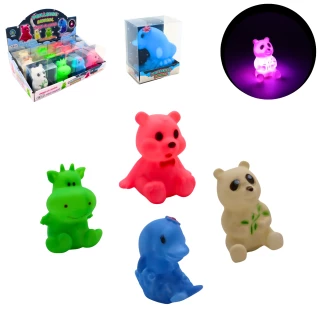 LUCIA NOTTURNE PER ANIMALI 8/9CM CON BATTERIE 4 MODELLI ASSORTITI