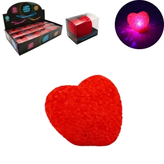 LUCE NOTTURNA A CUORE CON BATTERIE 2 COLORI ASSORTITI