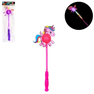 LEUCHSTAB EINHORN 38CM MIT BATTERIEN 2 SORTIMENT