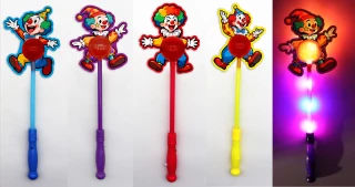 BASTONE LUMINOSA CLOWN 38CM 4 MODELLI ASSORTITI