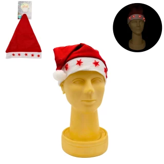 CAPPELLO NATALIZIO LUMINOSO PER ADULTI 27.5CM CON BATTERIE