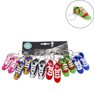 PORTE-CLES CHAUSSURE FOOT 7CM 6 COULEURS ASSORTIES