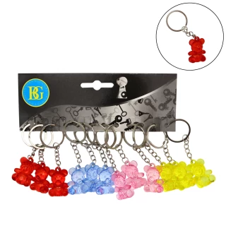 KEY CHAIN CRISTAL OURS 3CM 4 ASSORTED COLORS