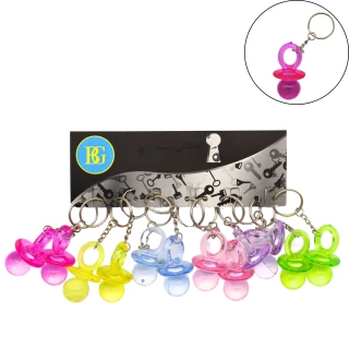 PORTE-CLES TETINE CRISTAL 5CM 6 COULEURS ASSORTIES
