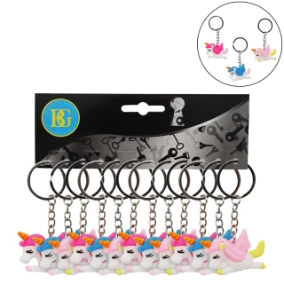 PORTACHIAVI UNICORNO 4.5CM 3 COLORI ASSORTITI