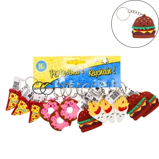 PORTE-CLES SNACK 4.5CM 4 MODELES ASSORTIS