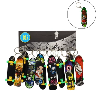 PORTE-CLES SKATE BOARD 9.5CM 18 MODELES ASSORTIS