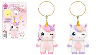 KAWAII SCHLUSSELANHANGER EINHORN 4.5CM 2 FARBEN SORT.