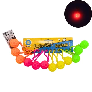 P.CHIAVE PALLA RIMBALZANTE LUMINOSO 10CM 6 COLORI ASSORITIT