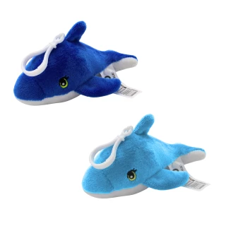 PORTE-CLES PELUCHE DAUPHIN 12CM 2 COULEURS ASSORTIES