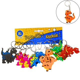 PORTACHIAVI DINOSAURO 6CM 6 MODELLI ASSORTITI
