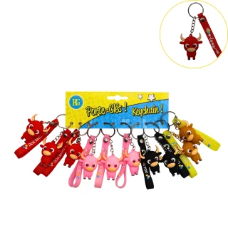 PORTACHIAVI BISONE 5CM 4 COLORI ASSORTITI