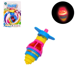 KREISEL 6X4CM MIT LICHT AND BATTERIEN 3 FARBEN SORT.